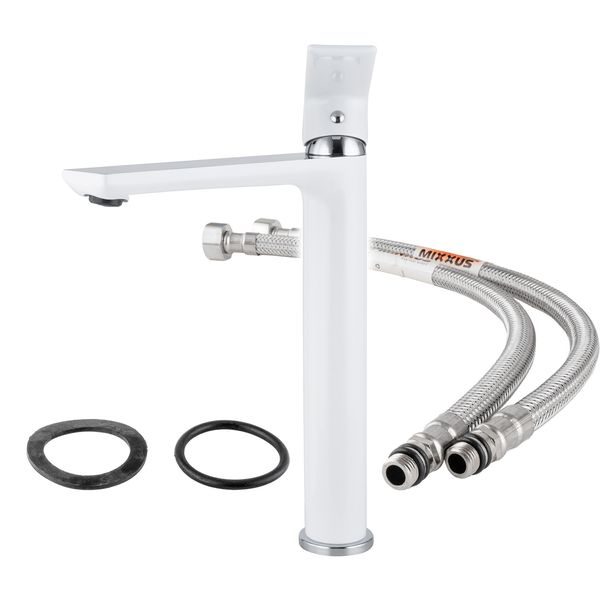 UMYVADLOVÁ BATERIE MIXXUS PREMIUM ALEX 001 HIGH (NUT) WHITE-CHROME, BÍLÝ-CHROM | ALEX 001 HIGH (NUT) WHITE-CHROME PROCRAFT - UMYVADLOVÉ BATERIE{% if zbozi.kategorie.adresa_nazvy[0] != zbozi.kategorie.nazev %} - SANITA{% endif %}