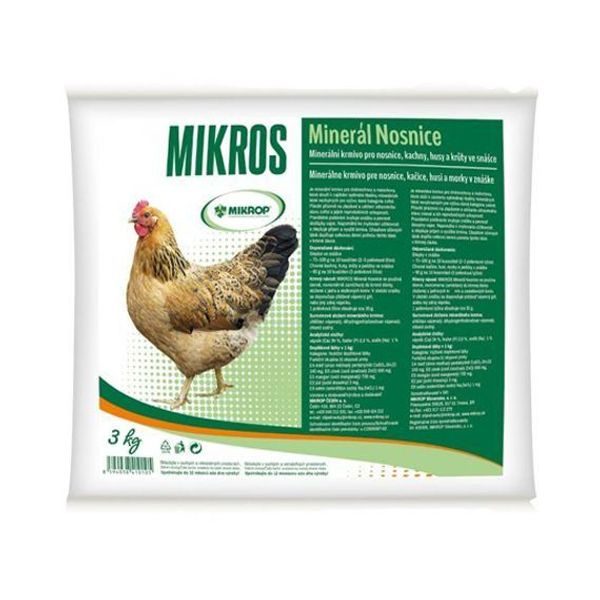 MIKROS - MINERÁL NOSNICE 3KG - KRMIVA PRO NOSNICE{% if zbozi.kategorie.adresa_nazvy[0] != zbozi.kategorie.nazev %} - KRMIVA{% endif %}
