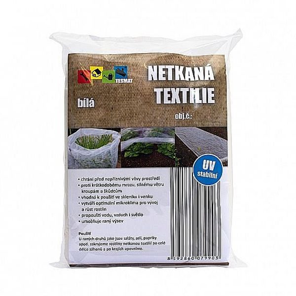 TEXTILIE NETKANÁ BÍLÁ, 17G/M2, 1,6X10M - ZAHRADNÍ TEXTILIE, TKANINY{% if zbozi.kategorie.adresa_nazvy[0] != zbozi.kategorie.nazev %} - ZAHRADA{% endif %}