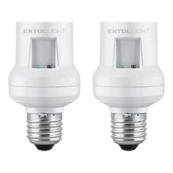 EXTOL LIGHT OBJÍMKA NA ŽÁROVKU DÁLKOVĚ OVLÁDANÁ, 2KS, ROZŠIŘUJÍCÍ SADA, MAX. 60W ŽÁROVKA, E27, DOSAH 30M, 43810 - DOMACÍ AUTOMATIZACE - ZÁSUVKY, TERMOSTATY{% if zbozi.kategorie.adresa_nazvy[0] != zbozi.kategorie.nazev %} - DŮM A DOMÁCNOST, ELEKTRO..{% endif %}