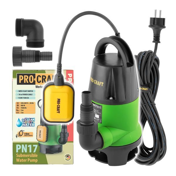 PONORNÉ VODNÍ KALOVÉ ČERPADLO PROCRAFT PN17 | PN17 PROCRAFT - KALOVÁ ČERPADLA{% if zbozi.kategorie.adresa_nazvy[0] != zbozi.kategorie.nazev %} - ZAHRADA{% endif %}