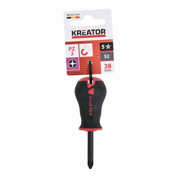 KREATOR KRTH21204 ŠROUBOVÁK KRÁTKÝ PZ2 38MM - ŠROUBOVÁKY POZIDRIV PZ{% if zbozi.kategorie.adresa_nazvy[0] != zbozi.kategorie.nazev %} - RUČNÍ NÁŘADÍ{% endif %}