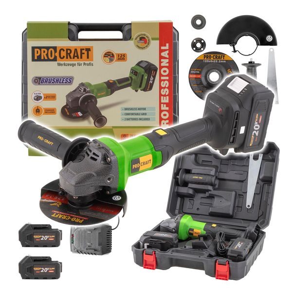 AKU BRUSKA PROCRAFT PGA20 | PGA20 PROCRAFT - AKU UHLOVÉ BRUSKY{% if zbozi.kategorie.adresa_nazvy[0] != zbozi.kategorie.nazev %} - AKU NÁŘADÍ{% endif %}