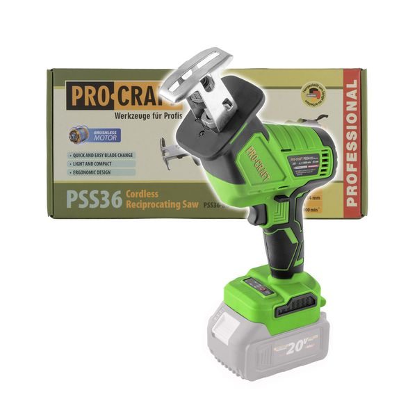 PILA OCASKA AKU PROCRAFT PSS36BB (BEZ BATERII A NABÍJEČKY) | PSS36BB PROCRAFT - AKU PILY OCASKY{% if zbozi.kategorie.adresa_nazvy[0] != zbozi.kategorie.nazev %} - AKU NÁŘADÍ{% endif %}