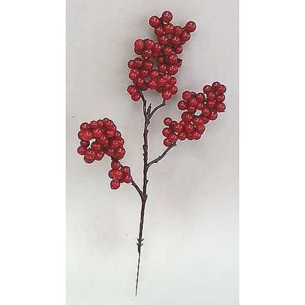 VĚTVIČKA BERRIES.RED6, ČERVENÁ, 28CM, BAL. 6KS - VÁNOČNÍ DEKORACE{% if zbozi.kategorie.adresa_nazvy[0] != zbozi.kategorie.nazev %} - DŮM A DOMÁCNOST, ELEKTRO..{% endif %}