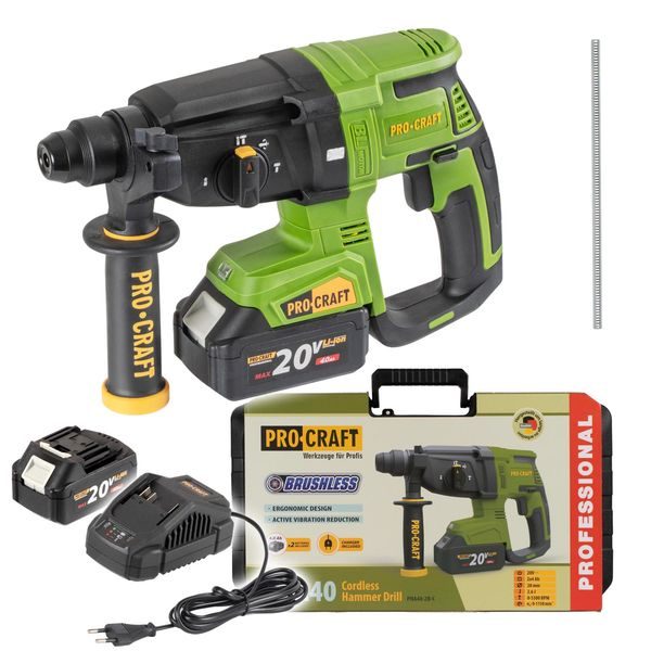 AKU VRTACÍ KLADIVO PROCRAFT PHA40 | PHA40-2B-C PROCRAFT - AKU VRTACÍ, SEKACÍ A KOMBINOVANÁ KLADIVA{% if zbozi.kategorie.adresa_nazvy[0] != zbozi.kategorie.nazev %} - AKU NÁŘADÍ{% endif %}