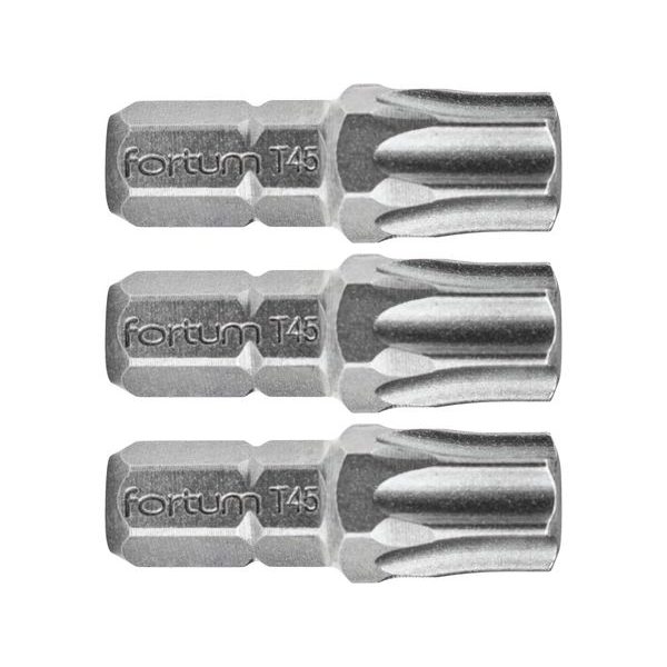 FORTUM HROT TORX, SADA 3KS, T 45X25MM, S2, 4741445 - STANDARDNÍ BITY TORX{% if zbozi.kategorie.adresa_nazvy[0] != zbozi.kategorie.nazev %} - PŘÍSLUŠENSTVÍ{% endif %}