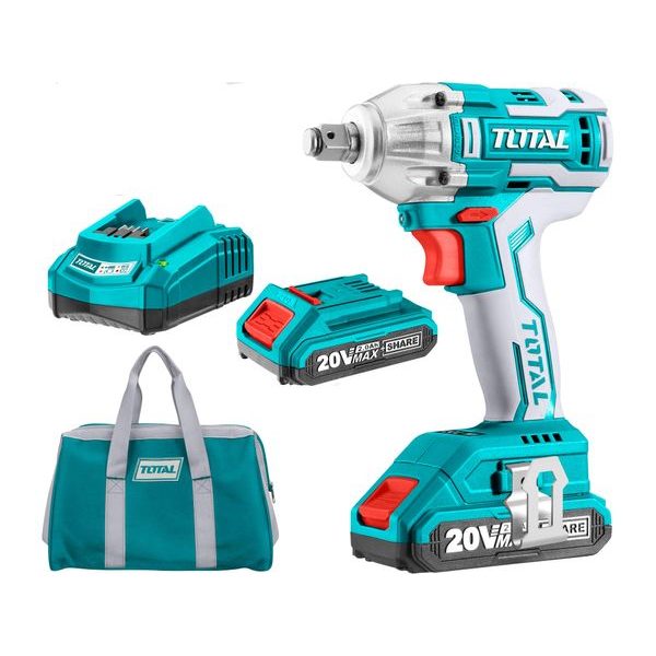 TOTAL UTAHOVÁK RÁZOVÝ AKU 1/2", BRUSHLESS, 20V LI-ION (2X), 2000MAH, INDUSTRIAL, TIWLI2001 - ZNAČKA TOTAL{% if zbozi.kategorie.adresa_nazvy[0] != zbozi.kategorie.nazev %} - ELEKTRICKÉ NÁŘADÍ{% endif %}