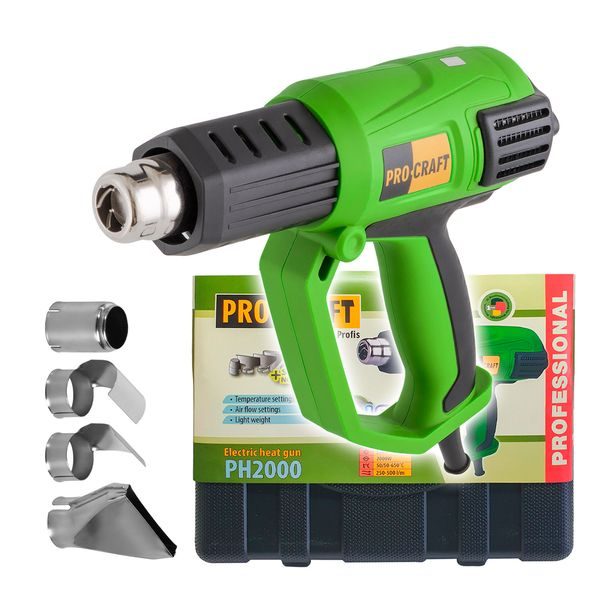 PISTOLE HORKOVZDUŠNÁ PROCRAFT PH2000 | PH2000 PROCRAFT - HORKOVZDUŠNÉ PISTOLE{% if zbozi.kategorie.adresa_nazvy[0] != zbozi.kategorie.nazev %} - ELEKTRICKÉ NÁŘADÍ{% endif %}