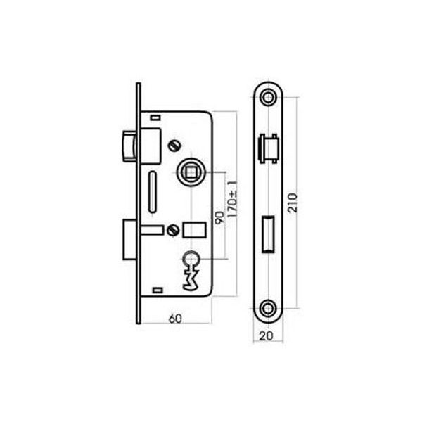 ZÁMEK ZADLABACÍ KL/60/90 45MM P-L ZN - ZÁMKY{% if zbozi.kategorie.adresa_nazvy[0] != zbozi.kategorie.nazev %} - DÍLNA A GARÁŽ{% endif %}