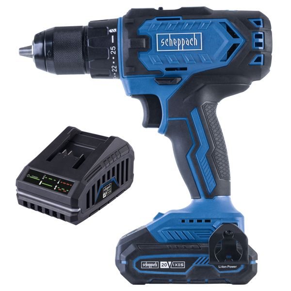 SCHEPPACH C-DD45-X-SET S 20 V IXES AKU VRTACÍ ŠROUBOVÁK + 2AH BATERIE + NABÍJEČKA 2,4 A - AKU ŠROUBOVÁK 18V - 20V{% if zbozi.kategorie.adresa_nazvy[0] != zbozi.kategorie.nazev %} - AKU NÁŘADÍ{% endif %}
