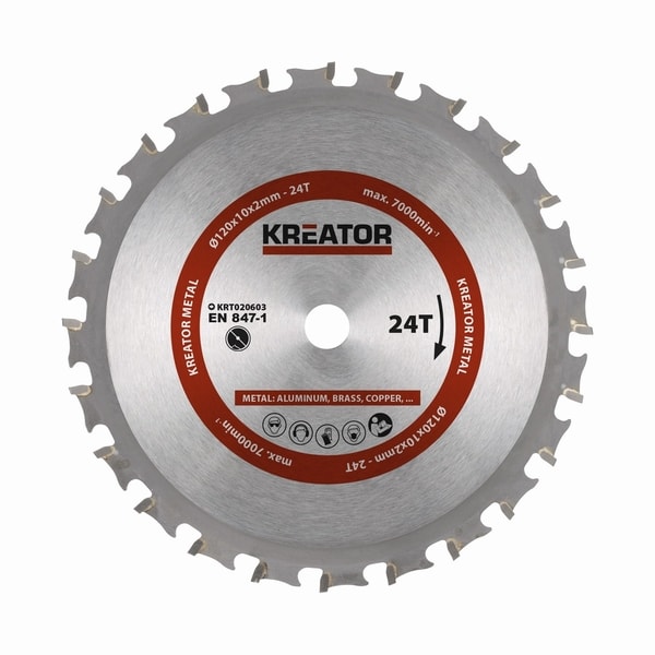 KREATOR KRT020603 PILOVÝ KOTOUČ NA KOV 120 MM, 24 Z - PRŮMĚR 85, 136 A 140{% if zbozi.kategorie.adresa_nazvy[0] != zbozi.kategorie.nazev %} - PŘÍSLUŠENSTVÍ{% endif %}