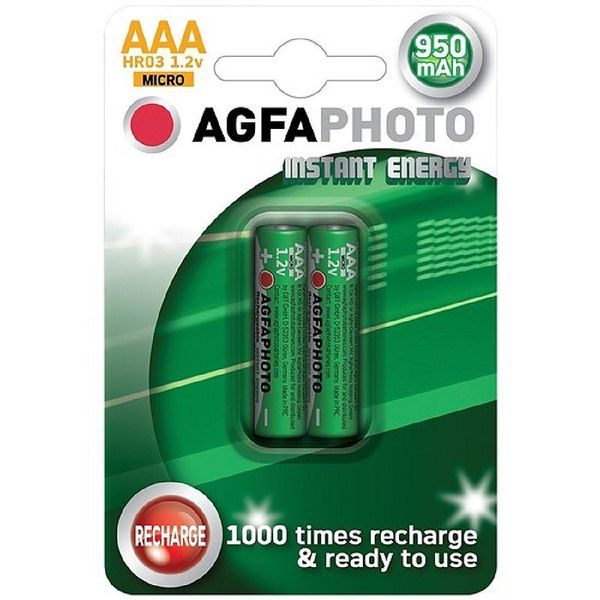 AGFAPHOTO PŘEDNABITÁ BATERIE AAA, 950MAH, 2KS - BATERIE AA, AAA, 9V ...{% if zbozi.kategorie.adresa_nazvy[0] != zbozi.kategorie.nazev %} - DŮM A DOMÁCNOST, ELEKTRO..{% endif %}