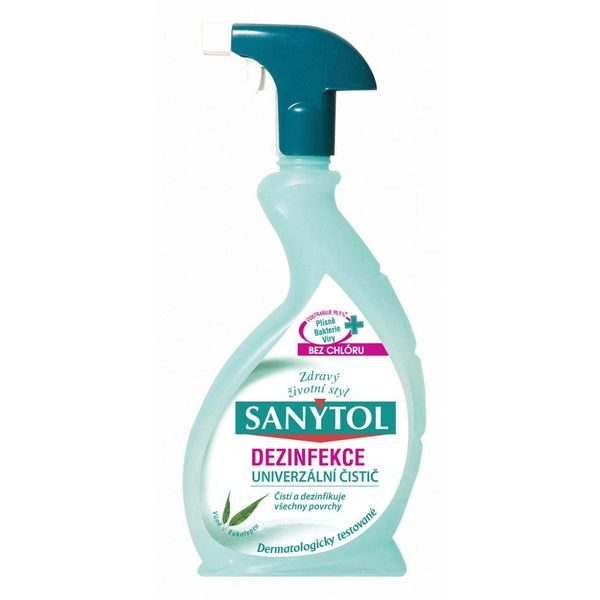 SANYTOL DEZINFEKCE UNIVERZÁLNÍ ČISTIČ- SPREJ EUKALYPTUS 500ML - SPREJE{% if zbozi.kategorie.adresa_nazvy[0] != zbozi.kategorie.nazev %} - PŘÍSLUŠENSTVÍ{% endif %}