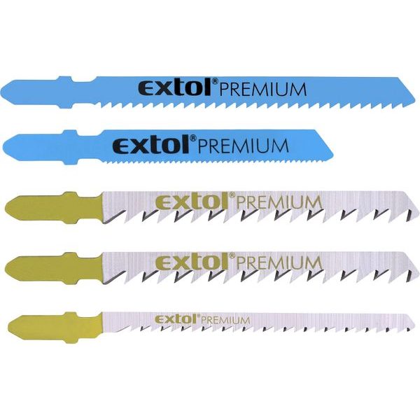 EXTOL PREMIUM PLÁTKY DO PŘÍMOČARÉ PILY-MIX, SADA 5KS, BI-METAL, HSS, HCS, 8805100 - PILOVÉ LISTY PLÁTKY DO PŘÍMOČARKY{% if zbozi.kategorie.adresa_nazvy[0] != zbozi.kategorie.nazev %} - PŘÍSLUŠENSTVÍ{% endif %}