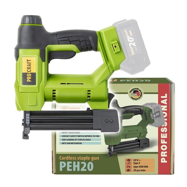 AKU SPONKOVAČKA PROCRAFT PEH20 (BEZ BATERIE A NABÍJEČKY) | PEH20BB PROCRAFT - AKU SPONKOVAČKY, HŘEBÍKOVAČKY{% if zbozi.kategorie.adresa_nazvy[0] != zbozi.kategorie.nazev %} - AKU NÁŘADÍ{% endif %}