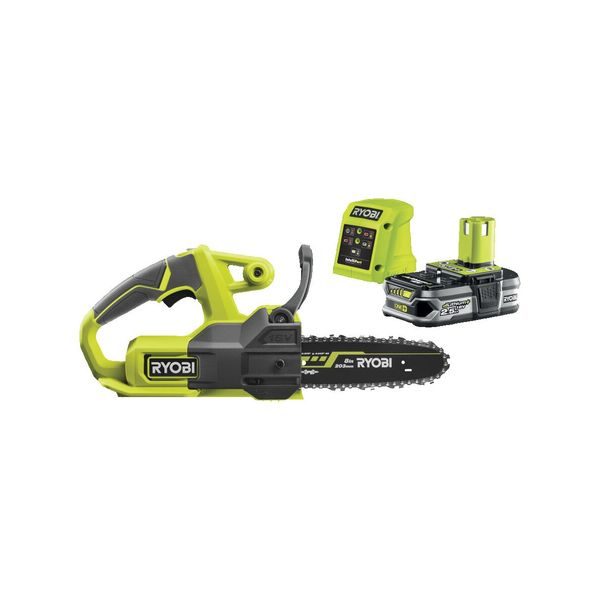 RYOBI RY18CS20A-125 AKU 18V ŘETĚZOVÁ PILA + 1X 2,5 AH BATERIE + NABÍJEČKA ONE+ - AKU ŘETĚZOVÉ PILY{% if zbozi.kategorie.adresa_nazvy[0] != zbozi.kategorie.nazev %} - ZAHRADA{% endif %}