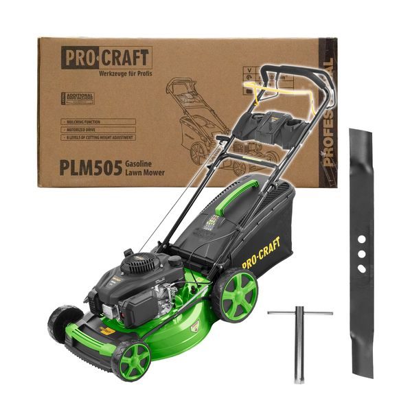 BENZÍNOVÁ SEKAČKA PROCRAFT PLM505 NE | PLM505 NE PROCRAFT - SEKAČKY SE ZÁBĚREM 50-56 CM{% if zbozi.kategorie.adresa_nazvy[0] != zbozi.kategorie.nazev %} - ZAHRADA{% endif %}