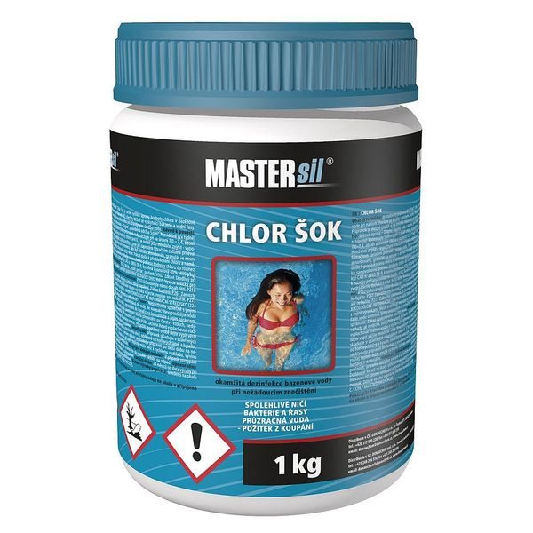 CHLOR-ŠOK MASTERSIL DÓZA 1KG - BAZÉNOVÉ PŘÍSLUŠENSTVÍ A CHEMIE{% if zbozi.kategorie.adresa_nazvy[0] != zbozi.kategorie.nazev %} - ZAHRADA{% endif %}