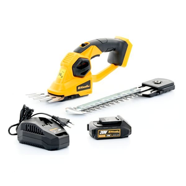 RIWALL PRO RASH 2020 SET AKU NŮŽKY 20 V NA TRÁVU A KEŘE + 2 AH BATERIE + NABÍJEČKA - AKUMULÁTOROVÝ PLOTOSTŘIH{% if zbozi.kategorie.adresa_nazvy[0] != zbozi.kategorie.nazev %} - ZAHRADA{% endif %}