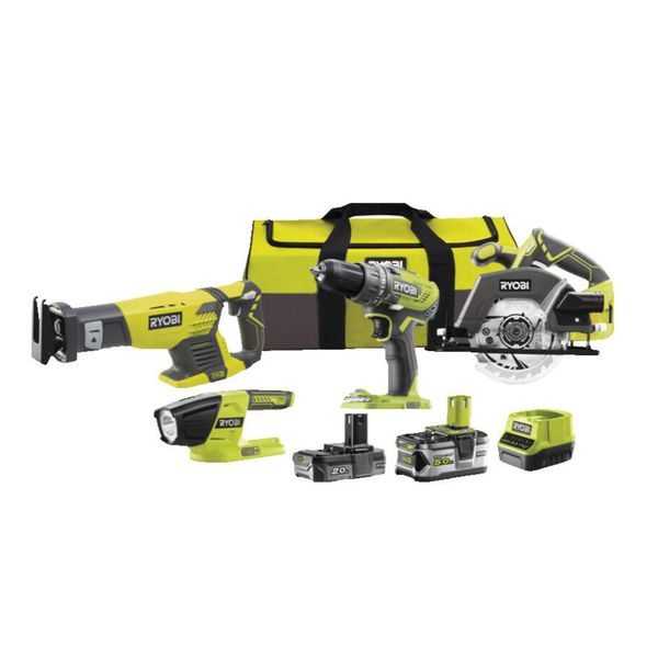 RYOBI R18CK4-252S AKU 18 V SET (R18DD3 + R18T-0 + RRS1801M + R18CSP + 1 X 5,0 AH + 1 X 2 AH BATERIE + NABÍJEČKA) - ZNAČKA RYOBI{% if zbozi.kategorie.adresa_nazvy[0] != zbozi.kategorie.nazev %} - ELEKTRICKÉ NÁŘADÍ{% endif %}