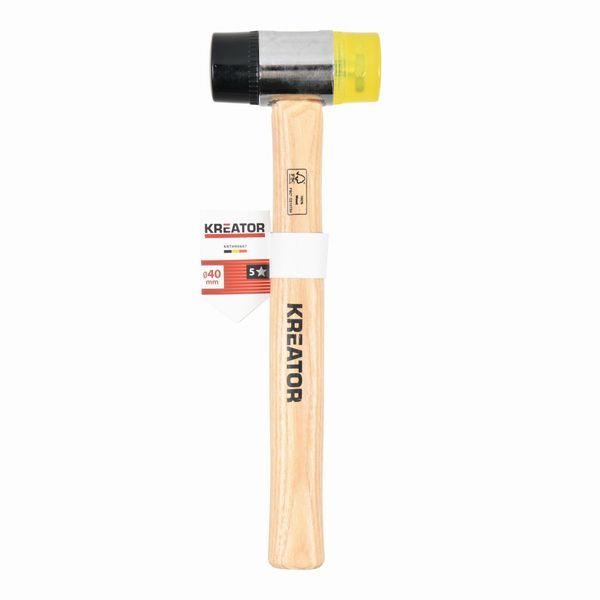 KREATOR KRTH90607 GUMOVÁ/PLASTOVÁ PALICE 300G - DŘEVĚNÁ NÁSADA - GUMOVÉ PALICE{% if zbozi.kategorie.adresa_nazvy[0] != zbozi.kategorie.nazev %} - RUČNÍ NÁŘADÍ{% endif %}