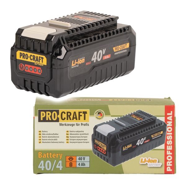 BATERIE AKUMULÁTOROVÁ 40V LI-ION, 4000MAH PROCRAFT 40/4 | 40/4 PROCRAFT - PŘÍSLUŠENSTVÍ PROCRAFT{% if zbozi.kategorie.adresa_nazvy[0] != zbozi.kategorie.nazev %} - NÁHRADNÍ DÍLY{% endif %}