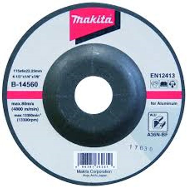 MAKITA B-14560 - KOTOUČ BRUSNÝ HLINÍK 115X6X22.23MM - BRUSNÉ KOTOUČE NA HLINÍK{% if zbozi.kategorie.adresa_nazvy[0] != zbozi.kategorie.nazev %} - PŘÍSLUŠENSTVÍ{% endif %}