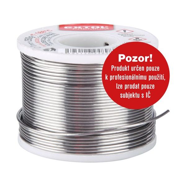 EXTOL PREMIUM DRÁT PÁJECÍ TRUBIČKOVÝ SN60/PB40, O 1MM, 250G, 8832007 - CÍN, PÁJECÍ HROTY, TAVNÉ TYČINKY{% if zbozi.kategorie.adresa_nazvy[0] != zbozi.kategorie.nazev %} - PŘÍSLUŠENSTVÍ{% endif %}