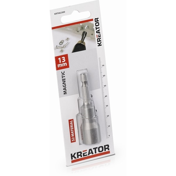 KREATOR KRT062300 NÁSTRČNÝ KLÍČ MAGNETICKÝ 13 MM - OSTATNÍ BITY{% if zbozi.kategorie.adresa_nazvy[0] != zbozi.kategorie.nazev %} - PŘÍSLUŠENSTVÍ{% endif %}