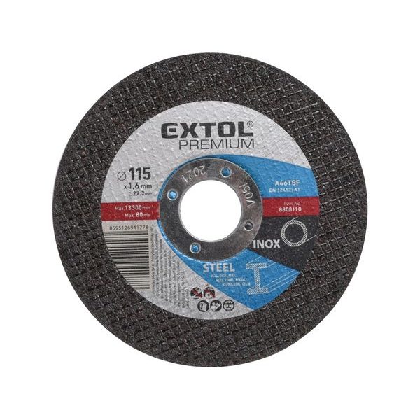 EXTOL PREMIUM KOTOUČ ŘEZNÝ NA OCEL/NEREZ, O 115X1,6X22,2MM, 8808110 - ŘEZNÝ KOTOUČ 115 MM{% if zbozi.kategorie.adresa_nazvy[0] != zbozi.kategorie.nazev %} - PŘÍSLUŠENSTVÍ{% endif %}