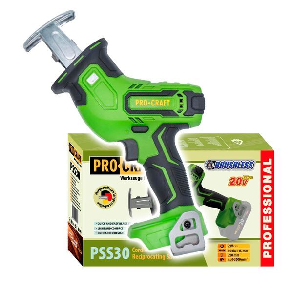 PILA OCASKA AKU PROCRAFT PSS30BB (BEZ BATERIE A NABÍJEČKY) | PSS30BB PROCRAFT - AKU PILY OCASKY{% if zbozi.kategorie.adresa_nazvy[0] != zbozi.kategorie.nazev %} - AKU NÁŘADÍ{% endif %}