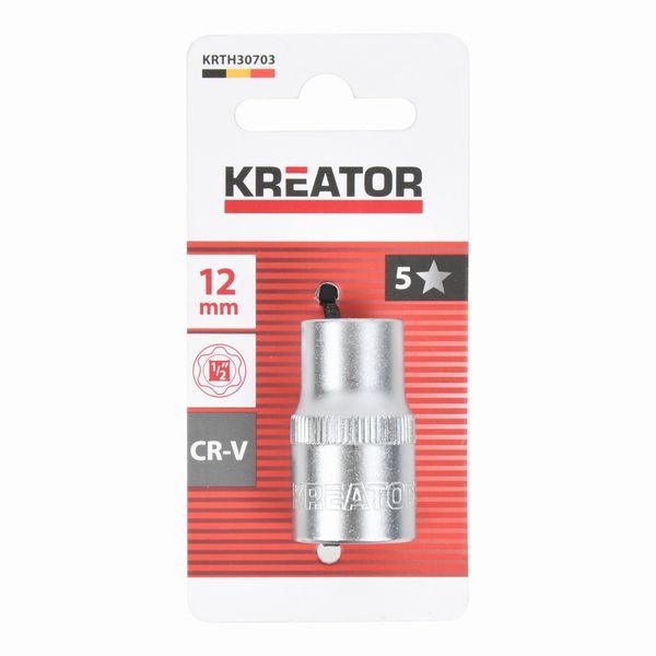 KREATOR KRTH30703 NÁSTRČNÁ HLAVICE (OŘECH) 12MM 1/2" - NÁSTRČNÉ HLAVICE, OŘECHY{% if zbozi.kategorie.adresa_nazvy[0] != zbozi.kategorie.nazev %} - RUČNÍ NÁŘADÍ{% endif %}