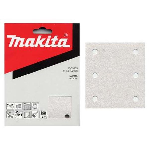 MAKITA P-35813 - PAPÍR BRUSNÝ SUCHÝ ZIP 102X114MM 6 DĚR K60, 10KS - BRUSNÝ PAPÍR - VIBRAČNÍ BRUSKY{% if zbozi.kategorie.adresa_nazvy[0] != zbozi.kategorie.nazev %} - PŘÍSLUŠENSTVÍ{% endif %}