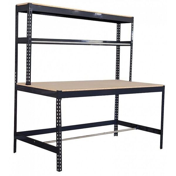 STŮL PRACOVNÍ S POLICÍ RACKS PWB60, 1830X1830X900MM, MAX. 350KG - PRACOVNÍ STOLY{% if zbozi.kategorie.adresa_nazvy[0] != zbozi.kategorie.nazev %} - DÍLNA A GARÁŽ{% endif %}