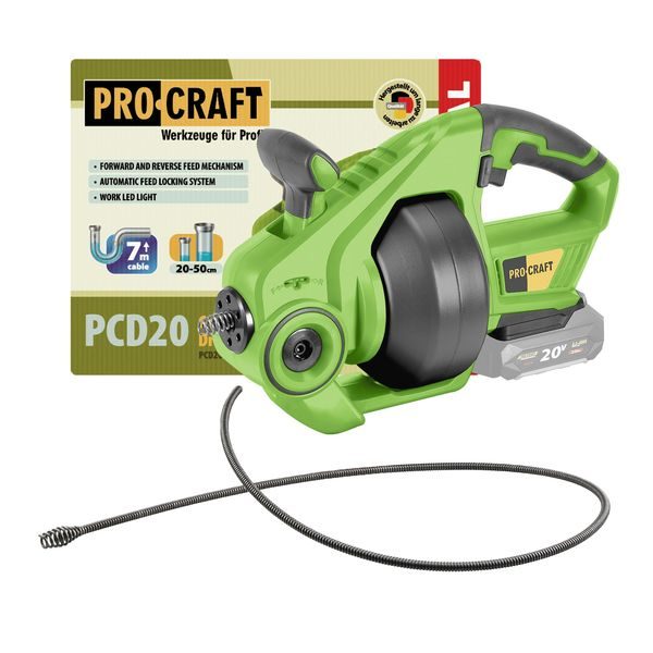 AKU ČISTIČ POTRUBÍ PROCRAFT PCD20BB (BEZ BATERIE A NABÍJEČKY) | PCD20-BB PROCRAFT - AKU SPECIALITY{% if zbozi.kategorie.adresa_nazvy[0] != zbozi.kategorie.nazev %} - AKU NÁŘADÍ{% endif %}