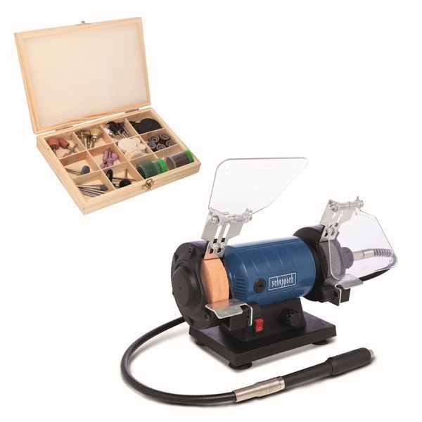 SCHEPPACH HG 35 DVOUKOTOUČOVÁ BRUSKA/LEŠTIČKA SE SYSTÉMEM FLEXIDRIVE - DVOUKOTOUČOVÉ BRUSKY{% if zbozi.kategorie.adresa_nazvy[0] != zbozi.kategorie.nazev %} - ELEKTRICKÉ NÁŘADÍ{% endif %}