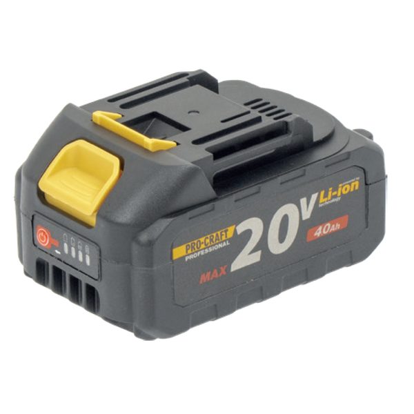 BATERIE AKUMULÁTOROVÁ 20V LI-ION, 4000MAH PROCRAFT 20/4 ATA-40B | 20/4 ATA-40B PROCRAFT - PŘÍSLUŠENSTVÍ PROCRAFT{% if zbozi.kategorie.adresa_nazvy[0] != zbozi.kategorie.nazev %} - NÁHRADNÍ DÍLY{% endif %}