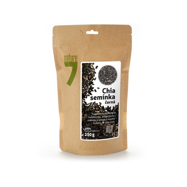 CHIA SEMÍNKA, ČERNÁ 250G, 250G SEMÍNEK NATURE7 - ZDRAVÉ POTRAVINY{% if zbozi.kategorie.adresa_nazvy[0] != zbozi.kategorie.nazev %} - DŮM A DOMÁCNOST, ELEKTRO..{% endif %}