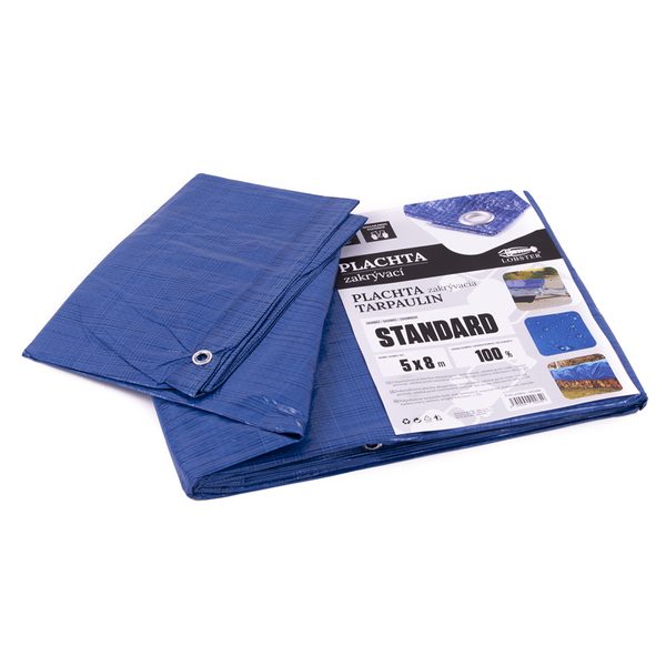 PLACHTA STANDARD MODRÁ 5X8M - PLACHTY STANDARD{% if zbozi.kategorie.adresa_nazvy[0] != zbozi.kategorie.nazev %} - DÍLNA A GARÁŽ{% endif %}