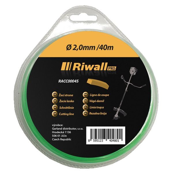 RIWALL PRO ŽACÍ STRUNA 2MM / 40M ( ČTVERCOVÝ PRŮŘEZ ) - STRUNY HRANATÉ{% if zbozi.kategorie.adresa_nazvy[0] != zbozi.kategorie.nazev %} - ZAHRADA{% endif %}