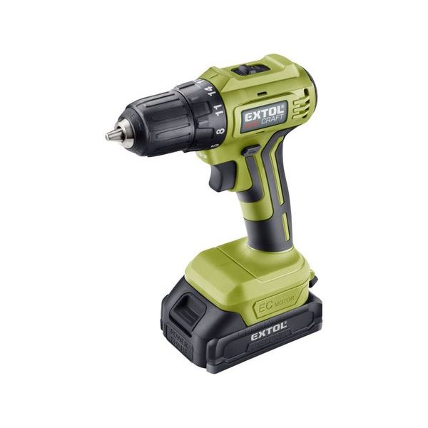 EXTOL CRAFT VRTACÍ ŠROUBOVÁK AKU, BRUSHLESS, 20V LI-ION, 2×2AH, 402450 - AKU ŠROUBOVÁK 18V - 20V{% if zbozi.kategorie.adresa_nazvy[0] != zbozi.kategorie.nazev %} - AKU NÁŘADÍ{% endif %}