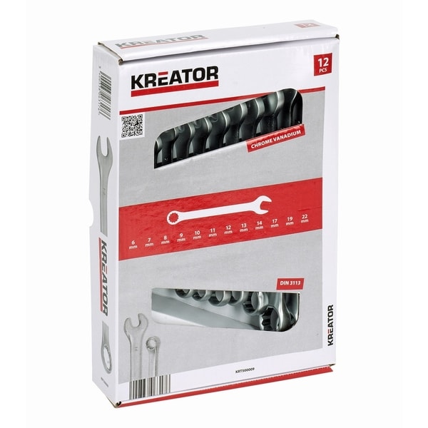 KREATOR KRT500009 SADA KLÍČŮ OČKO/OTEVŘENÝ 8-22MM 12KS - SADY KLÍČŮ - OČKOVÉ{% if zbozi.kategorie.adresa_nazvy[0] != zbozi.kategorie.nazev %} - RUČNÍ NÁŘADÍ{% endif %}