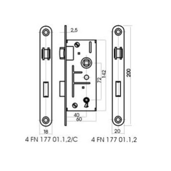 ZÁMEK ZADLABACÍ KL/60/72 40MM P-L ZN - ZÁMKY{% if zbozi.kategorie.adresa_nazvy[0] != zbozi.kategorie.nazev %} - DÍLNA A GARÁŽ{% endif %}