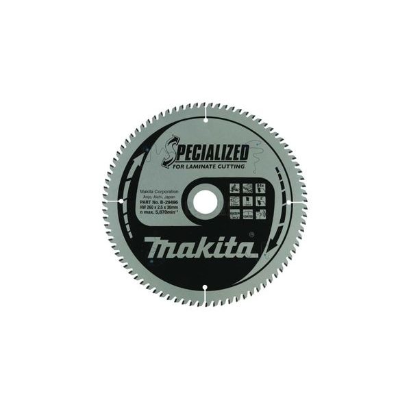 MAKITA B-29496 - KOTOUČ PILOVÝ LAMINO SPECIALIZED 260X2.5X30MM 84Z = NEW B-33875 - PRO STOLNÍ PILY{% if zbozi.kategorie.adresa_nazvy[0] != zbozi.kategorie.nazev %} - PŘÍSLUŠENSTVÍ{% endif %}