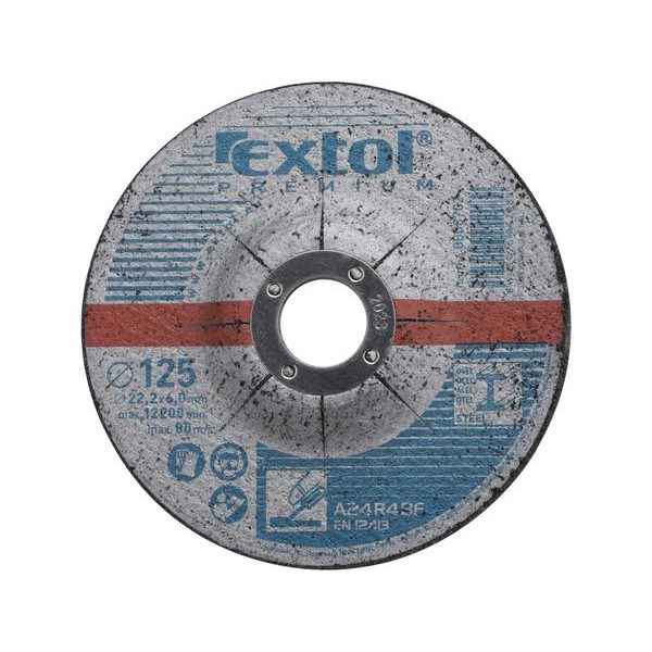 EXTOL PREMIUM KOTOUČ BRUSNÝ NA OCEL, O 125X6,0X22,2MM, 8808702 - BRUSNÉ KOTOUČE NA KOV{% if zbozi.kategorie.adresa_nazvy[0] != zbozi.kategorie.nazev %} - PŘÍSLUŠENSTVÍ{% endif %}