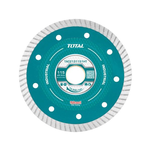 TOTAL KOTOUČ DIAMANOVÝ ŘEZNÝ, ULTRA TENKÝ, MOKRÉ ŘEZÁNÍ, INDUSTRIAL, TAC2131151HT - DIA KOTOUČ 115 MM{% if zbozi.kategorie.adresa_nazvy[0] != zbozi.kategorie.nazev %} - PŘÍSLUŠENSTVÍ{% endif %}