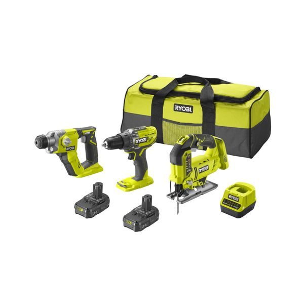 RYOBI R18DDJSSDS-220S 18V SADA RCD1802 + R18JS + R18SDS + 2X BATERIE 2 AH + TAŠKA - ZNAČKA RYOBI{% if zbozi.kategorie.adresa_nazvy[0] != zbozi.kategorie.nazev %} - ZNAČKA RYOBI{% endif %}