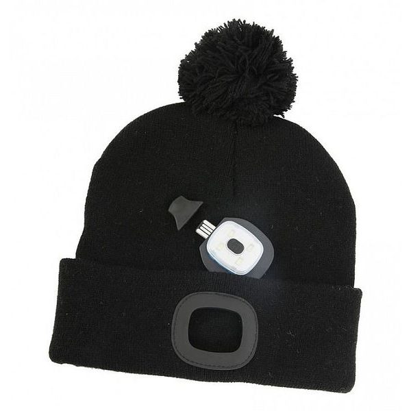 ČEPICE LED S BAMBULÍ, 4XSMD LED, USB, ČERNÁ, L - ČEPICE, KŠILTOVKY, PONOŽKY A JINÉ{% if zbozi.kategorie.adresa_nazvy[0] != zbozi.kategorie.nazev %} - PŘÍSLUŠENSTVÍ{% endif %}