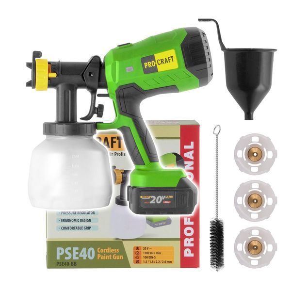 AKU STŘÍKACÍ PISTOLE PROCRAFT PSE40BB (BEZ BATERIE A NABÍJEČKY) | PSE40BB PROCRAFT - AKU SPECIALITY{% if zbozi.kategorie.adresa_nazvy[0] != zbozi.kategorie.nazev %} - AKU NÁŘADÍ{% endif %}